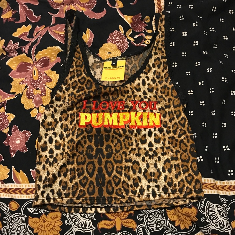 O-Mighty I Love You Pumpkin tank top